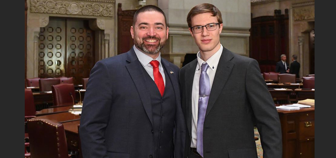 Norwich High School student spends the day with Senator Fred Akshar